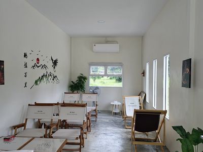 Empty training space with natural light.